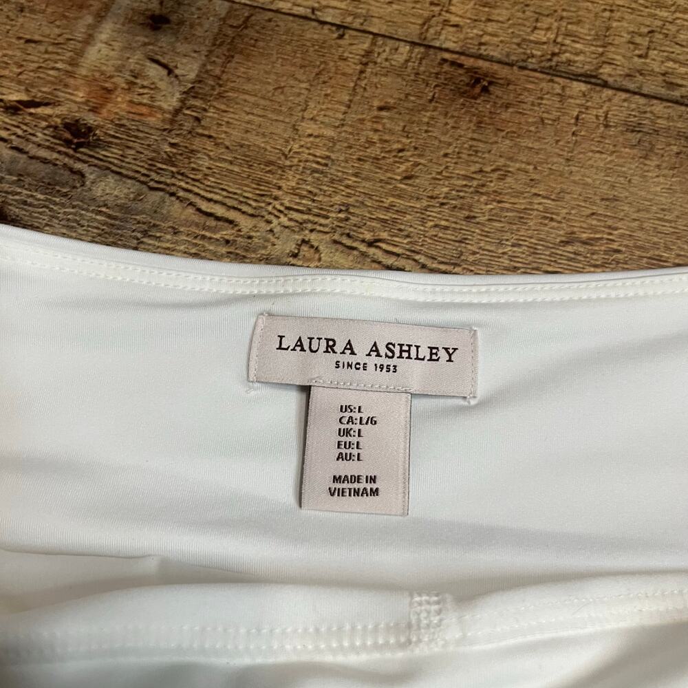 Laura Ashley Women's White High Rise Pleated Skort Sz L Tennis Golf Pickleball - Picture 4 of 7